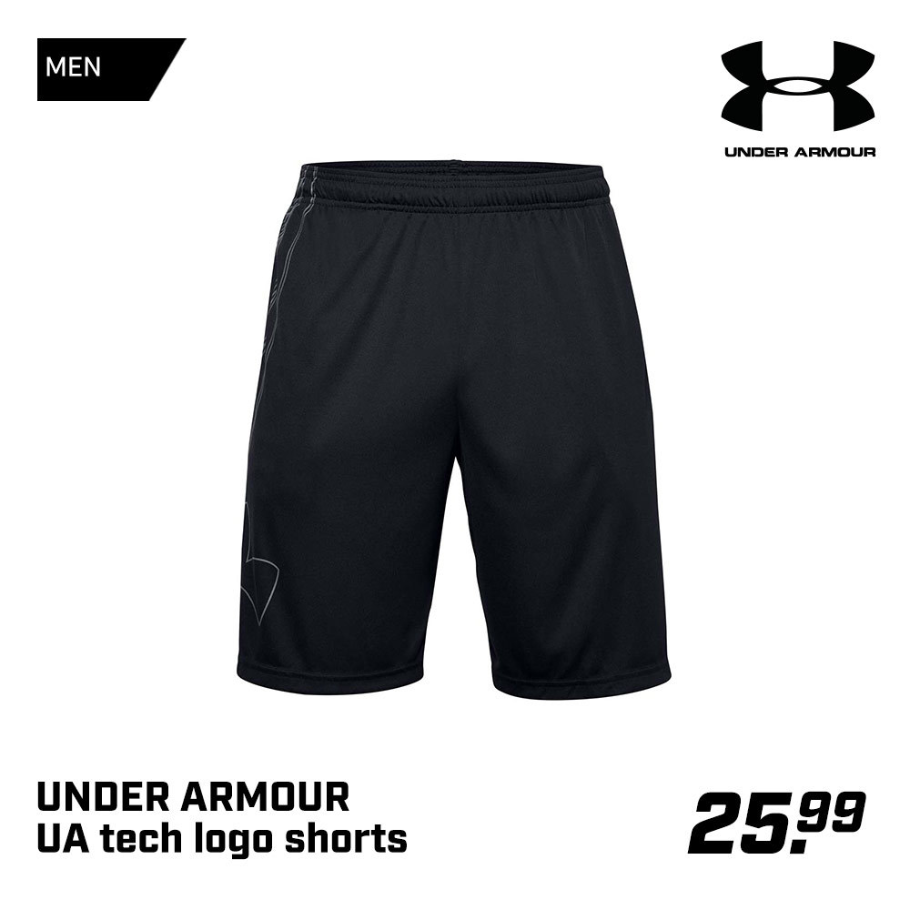 UA tech logo shorts