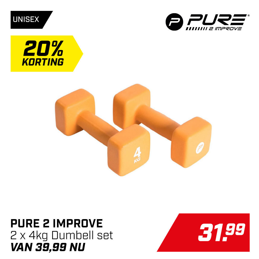 Pure 2 Improve 2 x 4kg Dumbell Set