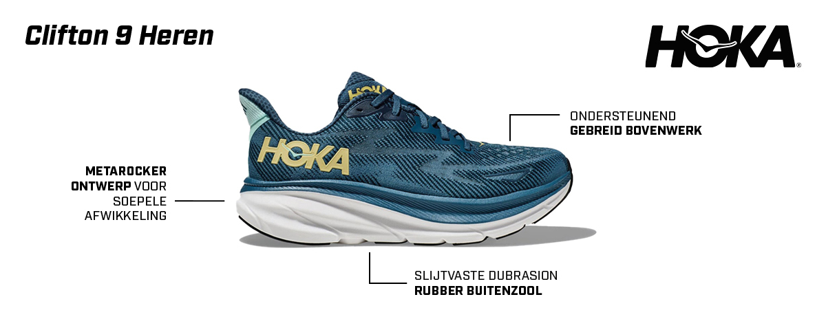 Shop HOKA Clifton 9 Heren