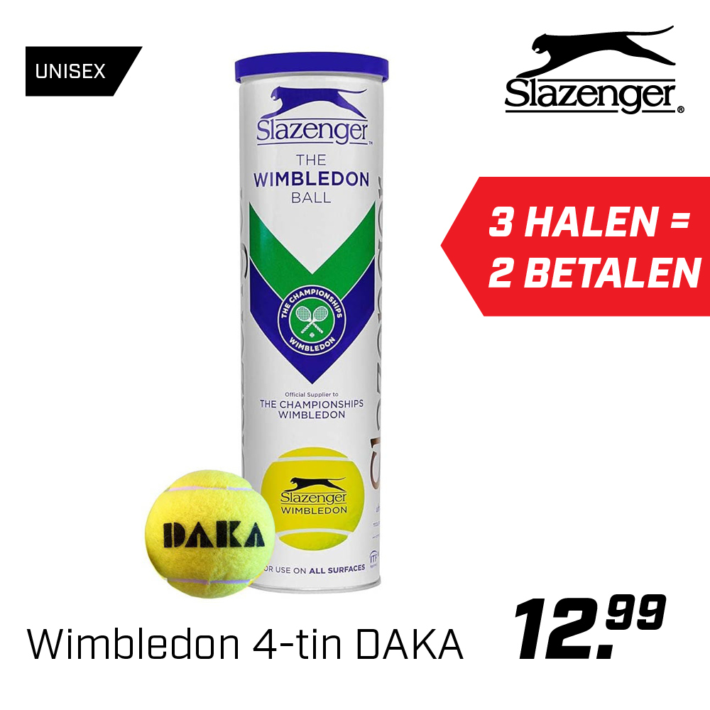 Shop Slazenger Wimbledon 4-tin DAKA