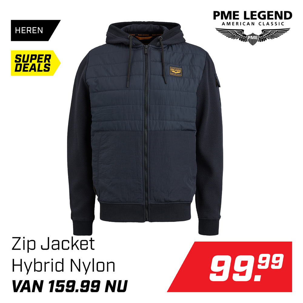 Shop PME Legend Zip Jacket Hybrid Nylon