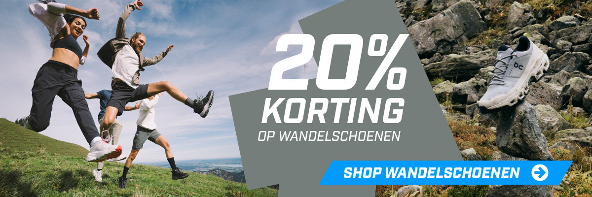 Shop berg- en wandelschoenen met 20 procent korting