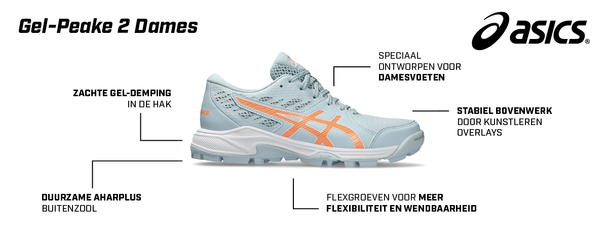 Shop d eAsics Gel-Peake 2 Dames hockeyschoenen