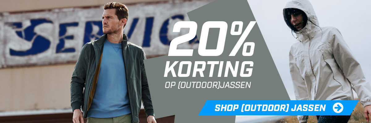 Shop casual en outdoorjassen voor het hele gezin met 20 procent korting